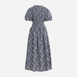 J. Crew Smocked Puff-Sleeve Dress in Liberty® Summer Blooms Fabric, Size 2X